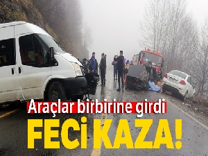 Ordu'da öğrenci servisi ile otomobil çarpıştı: 2 ölü, 4 yaralı