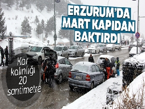 Erzurum'da Mart kapıdan baktırdı!