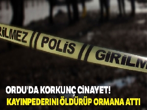 Ordu'da damat dehşeti! Kayınpederini öldürüp ormana attı