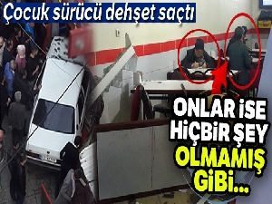 Çocuk sürücü ganyan bayiine daldı, o anlar kameraya yansıdı: 1'i ağır 2 yaralı