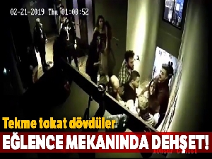 Beşiktaş'ta ünlü eğlence mekanındaki kadınlara şiddet kamerada