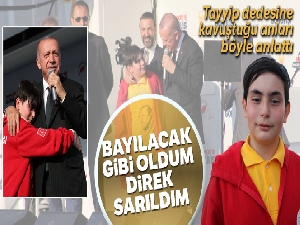 Cumhurbaşkanı Erdoğan'a sahnede sarılan Emirhan o anları anlattı