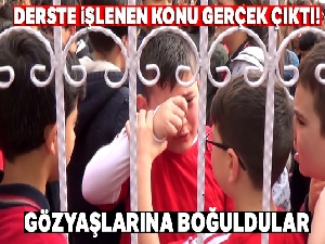 Öğrenciler derste deprem konusunu işlerken deprem oldu