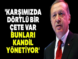 Cumhurbaşkanı Erdoğan'dan önemli açıklamalar: 'Karşımızda dörtlü bir çete var, bunları Kandil yönetiyor'