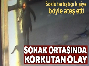 Sokak ortasında silahla yaralama kameraya böyle yansıdı