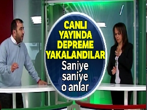 Televizyon kanalında canlı yayında deprem
