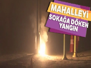 Kağıthane'de mahalleliyi sokağa döken yangın
