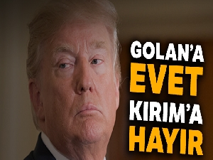Golan'a evet Kırım'a hayır
