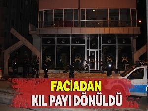 Düğün salonunda faciadan kıl payı dönüldü