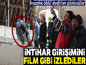 İntihar girişimini film gibi izlediler !