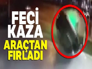 Ankara'daki feci kaza güvenlik kamerasına yansıdı