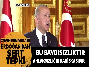 Cumhurbaşkanı Erdoğan'dan sert tepki: 'Bu saygısızlıktır ahlaksızlığın daniskasıdır'
