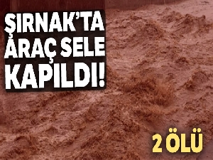 Cizre'de araç sele kapıldı: 2 kişi hayatını kaybetti