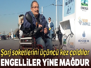 Taksim'de engelliler yine mağdur, üçüncü kez çaldılar