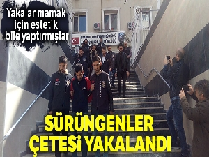 Yakalanmamak için estetik yaptıran hırsızlık çetesi lideri ve üyeleri yakalandı