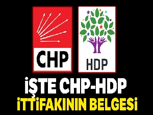 CHP-HDP ittifakının belgesi