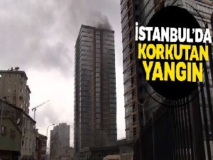 Fikirtepe'deki 24 katlı binada korkutan yangın söndürüldü
