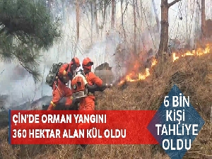 Çin'de orman yangını: 6 bin kişi tahliye edildi