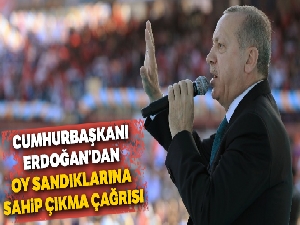 Cumhurbaşkanı Erdoğan'dan oy sandıklarına sahip çıkma çağrısı