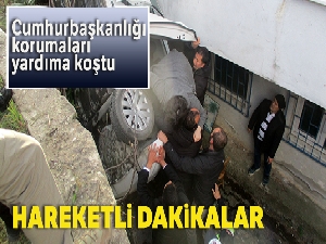 Cumhurbaşkanı Erdoğan'ın oy kullanacağı okulun yanında inanılmaz kaza