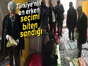 Türkiye'nin en erken biten seçimi