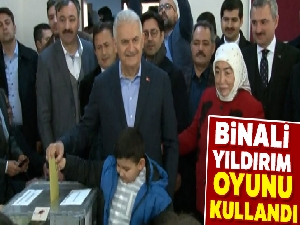 Binali Yıldırım, Tuzla'da oyunu kullandı