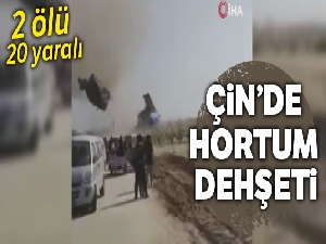 Çin'de hortum şişme trambolinleri havaya savurdu: 2 ölü, 20 yaralı