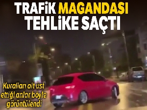 Kadıköy'de drift yapan trafik magandası kamerada
