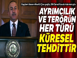 Dışişleri Bakanı Mevlüt Çavuşoğlu:'Ayrımcılık ve terörün her türü küresel tehdittir'