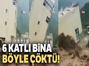 İran'da sel nedeniyle 6 katlı bina çöktü