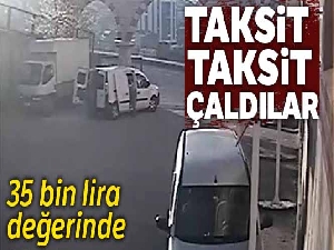 Gaziosmanpaşa'da bir kamyon tekstil malzemesini taksit taksit çaldılar