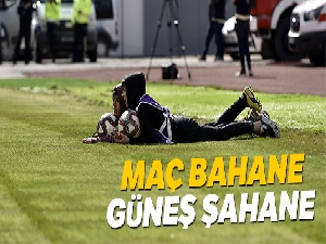 Gümüşhane Yeni Şehir stadında ilginç görüntüler