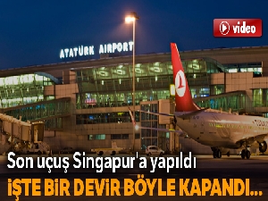 Bakan Turhan  kalkış iznini verdi... Son uçuş Singapur'a yapıldı