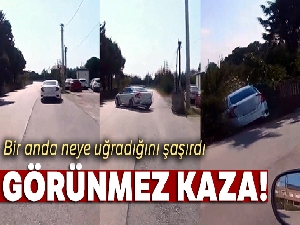 Görünmez kaza böyle kaydedildi