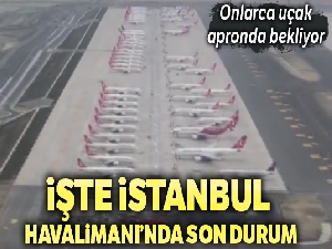 İstanbul Havalimanı'ndaki son durum havadan görüntülendi
