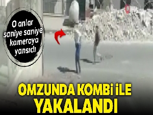 Omzunda kombi ile polise yakalandı