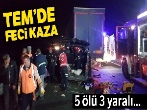 TEM'de feci kaza 6 ölü, 5 yaralı