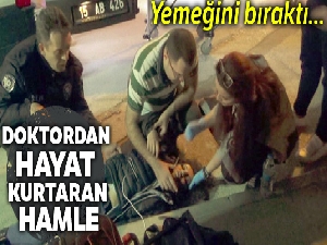 Yemeğini bırakıp kaşıkla öğrencinin hayatını kurtardı