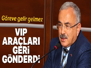 Hilmi Güler VIP araçları geri gönderdi