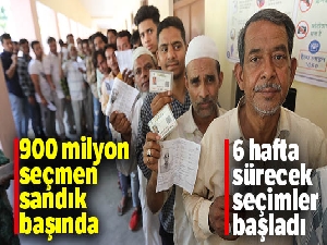 Hindistan'da 6 hafta sürecek seçimler başladı