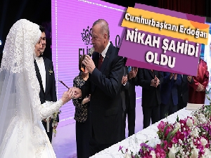 Cumhurbaşkanı Erdoğan, Bekir Bozdağ'ın oğlunun nikah şahidi oldu