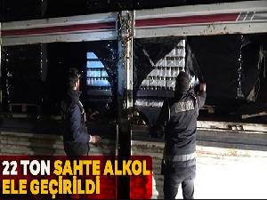 Tırda 22 ton sahte alkol ele geçirildi