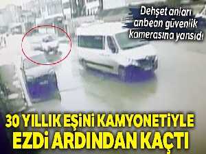 Cani adamın karısına kamyonetiyle çarptığı anlar kamerada