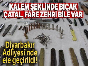 Diyarbakır Adliyesi'ne sokulmak istenen bin 388 suç aleti ele geçirildi