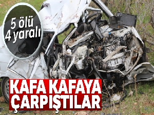 Diyarbakır'da otomobiller kafa kafaya çarpıştı: 5 ölü, 4 yaralı