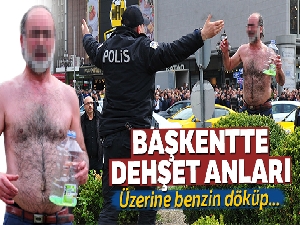 Üzerine benzin döküp kendini yakmaya çalıştı