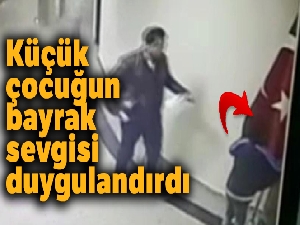 Bingöl'de çocuğun bayrak sevgisi görüntülere yansıdı