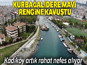 Kurbağalıdere'nin ıslahında gelinen son durum havadan görüntülendi