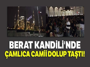 Berat Kandili'nde Çamlıca Camii dolup taştı!
