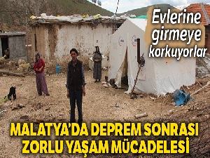 Argun'da yaşanan depremlerden dolayı vatandaş evlerine giremiyor